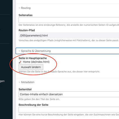 Automatisch gesetzte Hauptsprache im System